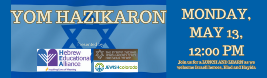Yom Hazikorn Lunch and Learn Monday May 13 2024 5 Iyyar 5784 1200 PM - 130 PM