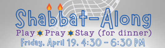Shabbat-Along Friday April 19 2024 11 Nisan 5784 430 PM - 630 PM Chapel Lobby Edit Event Info Come join Rabbi Shulman Eitan Kantor and other HEA Families for an uplifting and family-friendly Shabbat evening. We will begin at 430 p.m. with guided play led by an HEA staff member followed by a lively Kabbalat Shabbat service at 500 p.m. Connect with other families over a dinner to please all ages at 545 p.m. Feel free to come when you are able for this interactive Shabbat experience geared toward families with children in 3rd grade and under. Older siblings grandparents and friends are always welcome. Please e-mail Amanda Eckert with any food allergy concerns