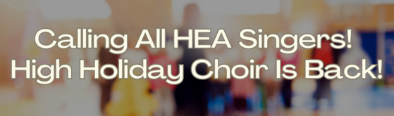 Be a Part of Our High Holiday Choir