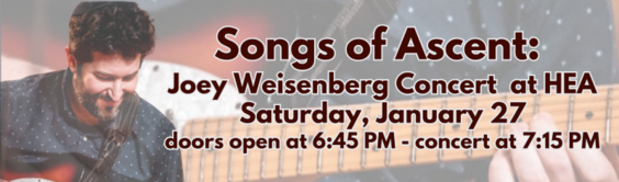 Songs of Ascent Joey Weisenberg Concert Saturday January 27 2024 17 Shevat 5784 645 PM - 1000 PM