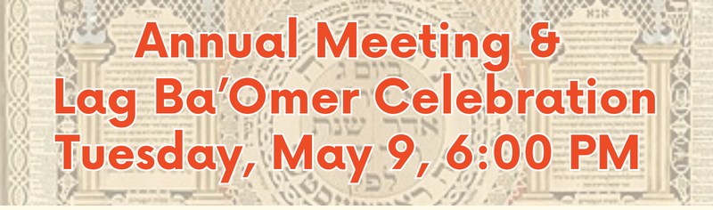 Banner Image for Annual Meeting &  Lag Ba’Omer Celebration